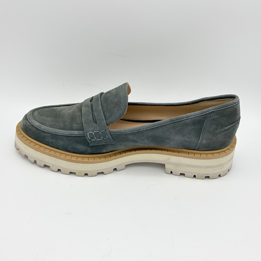Vince Camuto Lt Green/Sage‎ Suede Platform Lug Sole Penny Loafers Womens 8.5M 39 - Picture 9 of 9